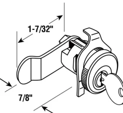 Prime-Line Brushed Nickel Steel Counter Clockwise Mailbox Lock