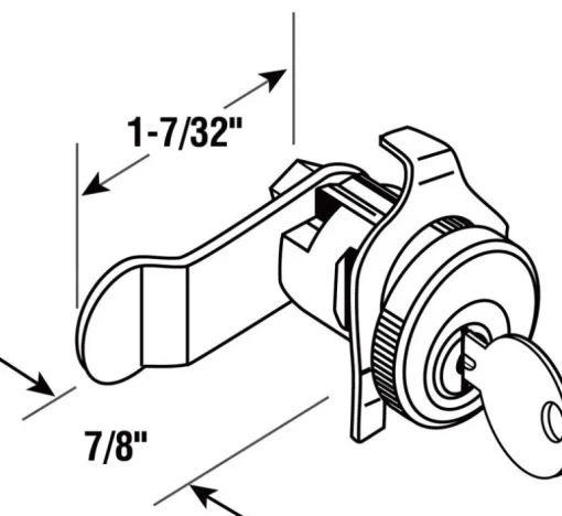 Prime-Line Brushed Nickel Steel Counter Clockwise Mailbox Lock