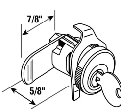 Prime-Line Brushed Nickel Steel Counter Clockwise Mailbox Lock
