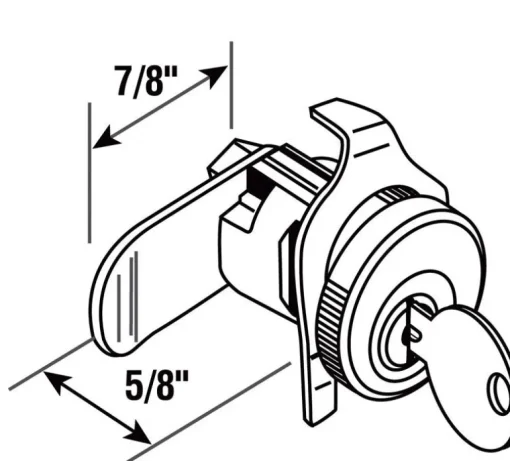 Prime-Line Brushed Nickel Steel Counter Clockwise Mailbox Lock