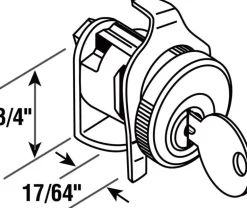 Prime-Line Brushed Nickel Steel Clockwise Mailbox Lock