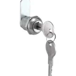 Prime-Line Chrome Gray Steel Cabinet/Drawer Lock (Pack of 6)