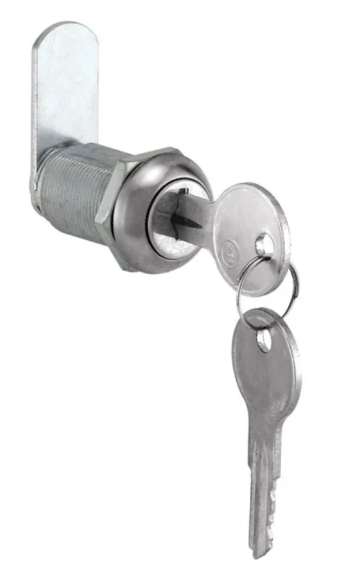 Prime-Line Chrome Silver Stainless Steel Cabinet/Drawer Lock