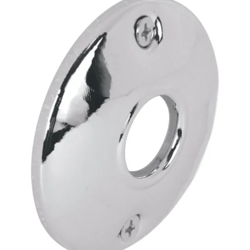 Prime-Line Chrome Silver Steel Door Knob Rosettes 2 pk