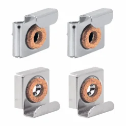 Prime-Line Chrome Silver Small Adjustable Mirror Clip Set 20 lb 2 pk