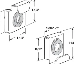 Prime-Line Chrome Silver Small Adjustable Mirror Clip Set 20 lb 2 pk