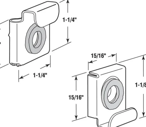 Prime-Line Chrome Silver Small Adjustable Mirror Clip Set 20 lb 2 pk