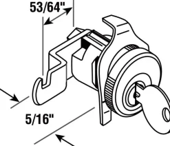 Prime-Line Chrome Steel Counter Clockwise Mailbox Lock