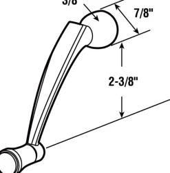 Prime-Line Coppertone Cast Metal Single-Arm Casement Crank Handle For Daryl Windows
