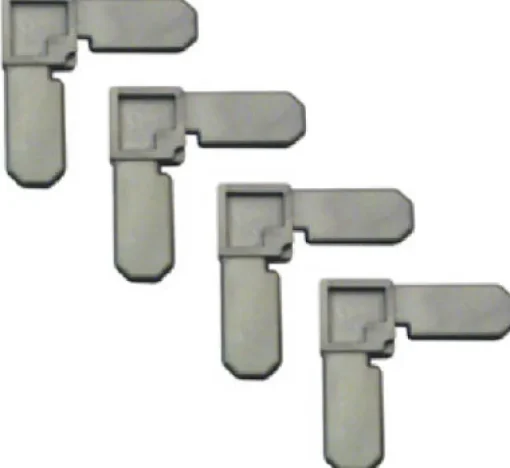 Prime-Line Gray Plastic 5/16 in. W X 3/4 in. L Screen Frame Corner 1 pk
