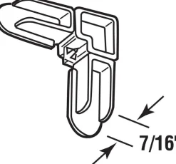 Prime-Line Gray Plastic 7/16 in. W X 3/4 in. L Screen Frame Corner 1 pk