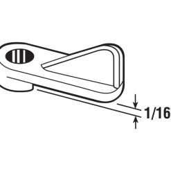 Prime-Line Gray Plastic Screen Clip For 1/16 inch 12 pk