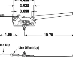 Prime-Line Gray Steel Right Dual-Arm Casement Window Operator For EntryGard