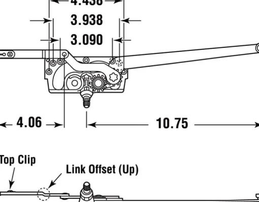 Prime-Line Gray Steel Right Dual-Arm Casement Window Operator For EntryGard