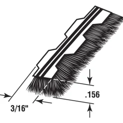 Prime-Line Gray Synthetic Fiber Weatherstrip For Doors and Windows 216 in. L X 5/32 in.