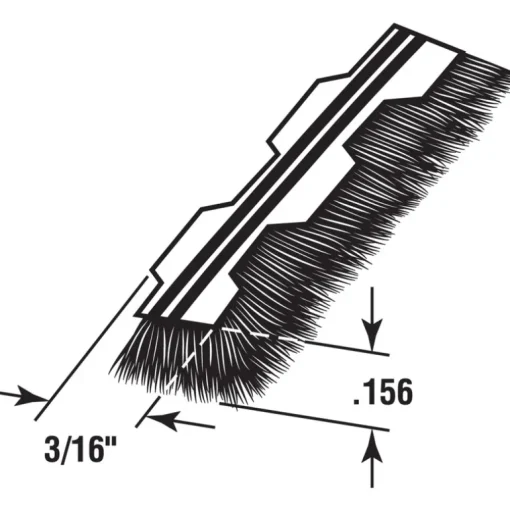 Prime-Line Gray Synthetic Fiber Weatherstrip For Doors and Windows 216 in. L X 5/32 in.