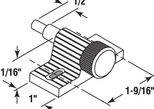 Prime-Line Metal Indoor Sliding Door Lock