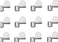 Prime-Line Mill Silver Die Cast Screen Clip For 3/8 inch 12 pk