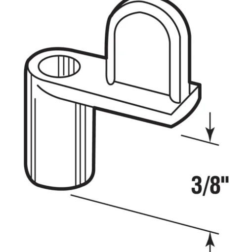 Prime-Line Mill Silver Die Cast Screen Clip For 3/8 inch 12 pk