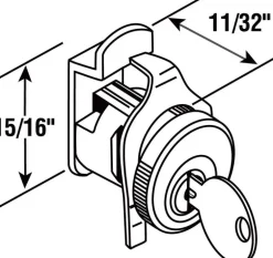 Prime-Line Nickel Steel Clockwise Mailbox Lock