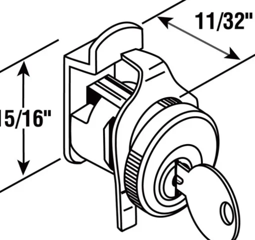 Prime-Line Nickel Steel Clockwise Mailbox Lock