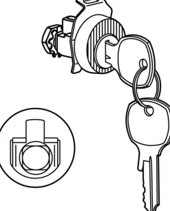 Prime-Line Nickel Steel Clockwise Mailbox Lock Cylinder