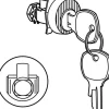 Prime-Line Nickel Steel Counter Clockwise Mailbox Lock Cylinder