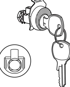 Prime-Line Nickel Steel Counter Clockwise Mailbox Lock Cylinder
