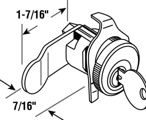 Prime-Line Nickel Steel Counter Clockwise Mailbox Lock