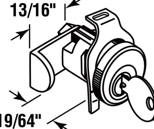 Prime-Line Nickel Steel Counter Clockwise Mailbox Lock