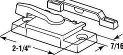 Prime-Line Painted White Diecast Vinyl Window Sash Lock 1 pk