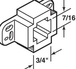 Prime-Line Plastic Center Guide Drawer Track Back Plate 2 pk