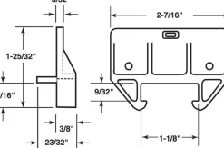 Prime-Line Plastic Center Guide Drawer Track Guide 1 pk
