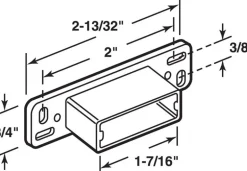 Prime-Line Plastic Center Guide Drawer Track Back Plate 2 pk