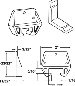 Prime-Line Plastic Center Guide Drawer Track Guide 2 pk