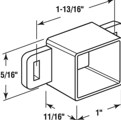 Prime-Line Plastic Center Guide Drawer Track Back Plate 2 pk