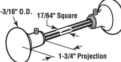 Prime-Line Polished Replacement Knobs Right or Left Handed