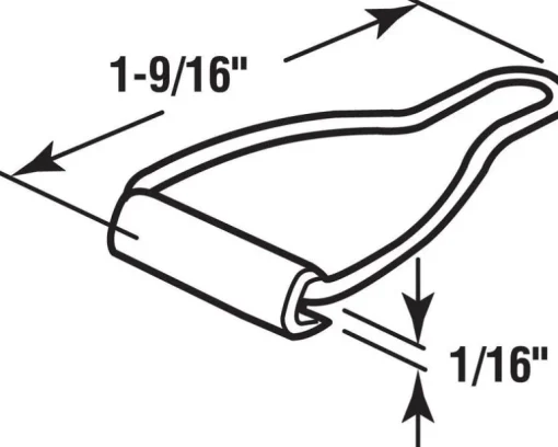 Prime-Line Silver Aluminum Window Latch 1/16 in. W X 1-9/16 in. L For Spline Channel 4 pk