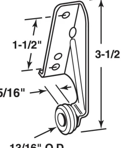 Prime-Line Steel Center Guide Drawer Track Roller 2 pk