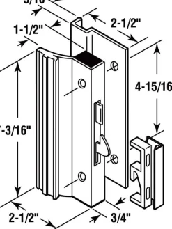 Prime-Line Steel Indoor and Outdoor Patio Door Handle Set