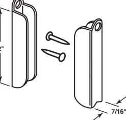 Prime-Line White Aluminum 7/16 in. W x 2 in. L Window Frame Fasteners 1 pk (Pack of 6)