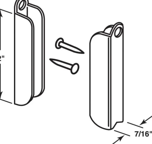 Prime-Line White Aluminum 7/16 in. W x 2 in. L Window Frame Fasteners 1 pk (Pack of 6)