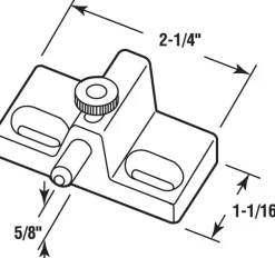 Prime-Line White Die-Cast Zinc Sliding Door and Window Lock 1 pk