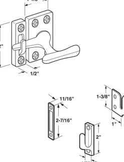 Prime-Line White Die-Cast Zinc Sash Lock 1 pk
