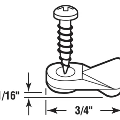 Prime-Line White Nylon Panel Clip For 1/16 inch 8 pk