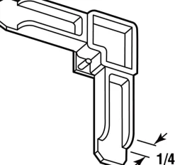Prime-Line White Plastic 1/4 in. W X 3/4 in. L Screen Frame Corner 100 pk