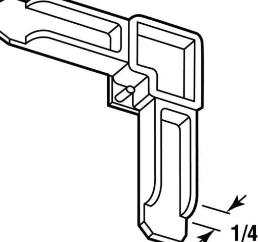 Prime-Line White Plastic 1/4 in. W X 3/4 in. L Screen Frame Corner 100 pk
