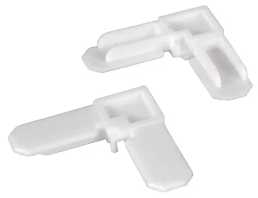 Prime-Line White Plastic 5/16 in. W X 3/4 in. L Screen Frame Corner 1 pk