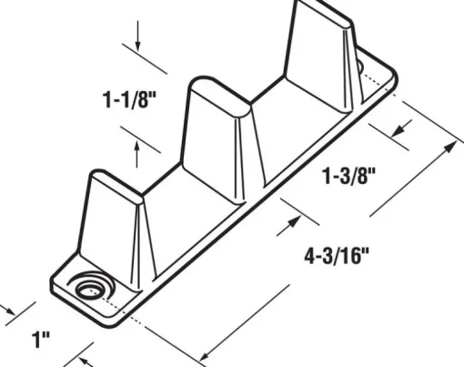 Prime-Line White Plastic Door Guide 2 pc