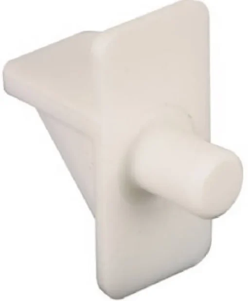 Prime-Line White Plastic Shelf Support Peg 1/4 inch Ga. 0.9 in. L 5 lb